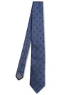 Brunello Cucinelli Dark Blue Geometric Tie
