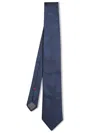 Brunello Cucinelli Blue Silk Tie With Maxi Pattern