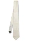 Brunello Cucinelli White Geometric Tie