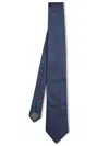 Brunello Cucinelli Blue Silk Tie With Maxi Pattern