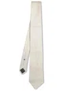 Brunello Cucinelli White Geometric Tie