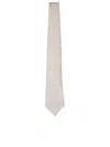 Brunello Cucinelli Jacquard Micro-pattern Cream Tie In White