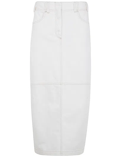 Brunello Cucinelli Tinted Skirt In Natural