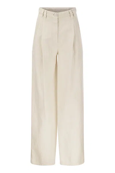 Brunello Cucinelli Tinted Trouser In White