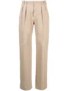 Brunello Cucinelli Tinto Pleated Boyfriend Jeans In Brown
