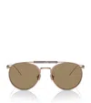 Brunello Cucinelli Womens Gold Bc2004st Sartorial Sunset Phantos-frame Titanium Sunglasses In Rose Gold