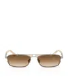 Brunello Cucinelli Womens Brown Bc2010st Paloma Rectangle-frame Metal Sunglasses In Brown