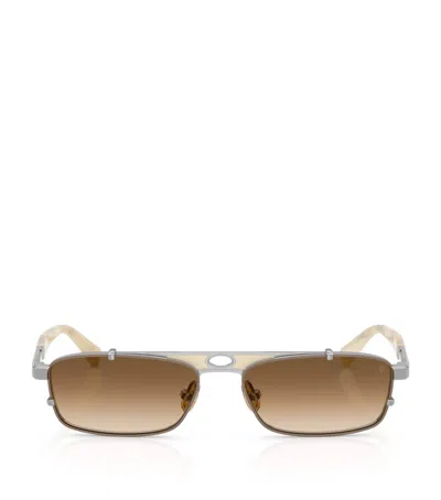 BRUNELLO CUCINELLI TITANIUM RECTANGULAR PALOMA SUNGLASSES