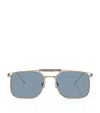 Brunello Cucinelli Sartorial Sunset Square Sunglasses In Gold