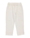Brunello Cucinelli Toddler Boy Pants Ivory Size 4 Cotton In Multi