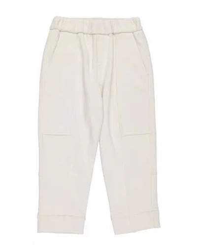 Brunello Cucinelli Babies'  Toddler Boy Pants Ivory Size 4 Cotton In Multi