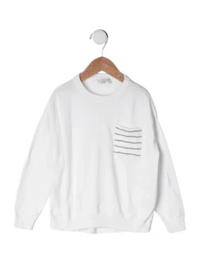 Pre-owned Brunello Cucinelli Babies' Toddler Boys' Knit Sweater In White