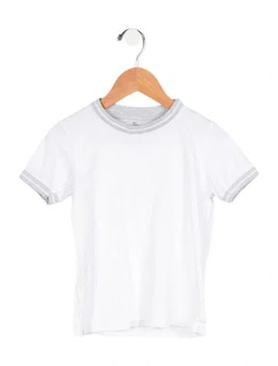 Pre-owned Brunello Cucinelli Babies' Toddler Boys' Short Sleeve Top In Grey/white