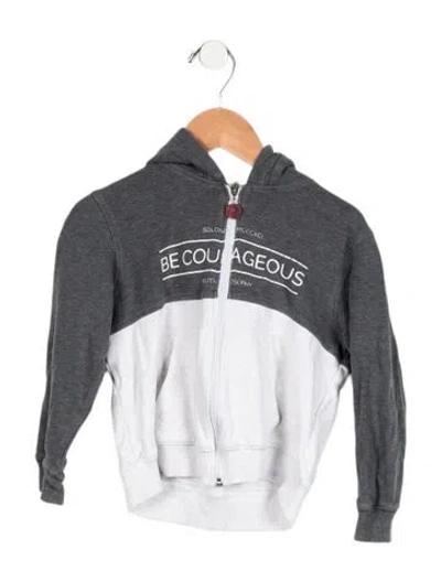 Pre-owned Brunello Cucinelli Babies' Toddler Boys' Zip-up Sweatshirt In Grey