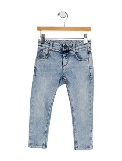 Pre-owned Brunello Cucinelli Babies' Toddler Girl's Skinny Denim Pants In Blue