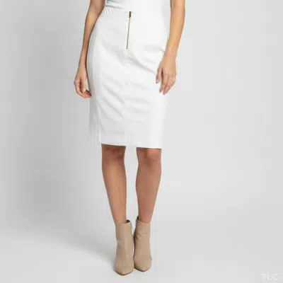 Pre-owned Brunello Cucinelli Tom Ford Off White Denim Knee Length Skirt M