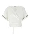 Brunello Cucinelli Top - Blanco In White