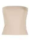 Brunello Cucinelli Women Beige Jersey Bandeau Top In Neutral