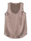 Brunello Cucinelli Women Reversible Top In Brown