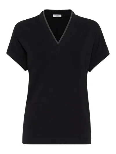 BRUNELLO CUCINELLI TOP WITH V -NECK