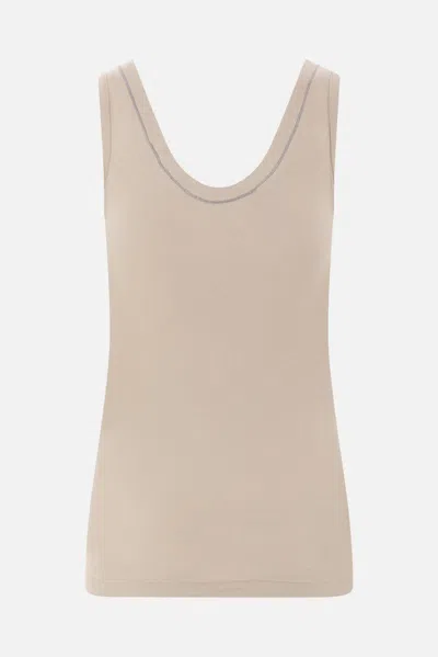 Brunello Cucinelli Top In Neutral