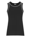 Brunello Cucinelli Tank Top Monile In Black