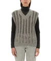 Brunello Cucinelli Wool & Mohair Open Knit Vest