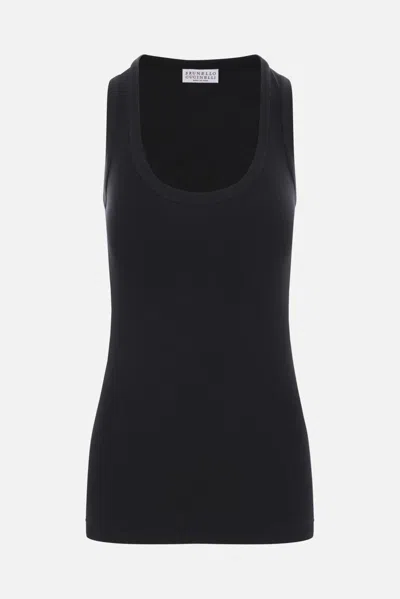 Brunello Cucinelli Top In Black
