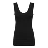 Brunello Cucinelli Black Cotton Tank Top With Monile Insert In Black