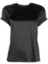 Brunello Cucinelli Sleeveless Top With Relaxed Fit And Satin In Black