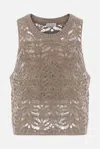 Brunello Cucinelli Sleeveless Knitted Vest In Brown