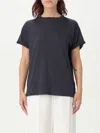 Brunello Cucinelli Faux Layering T-shirt Dark Grey In Blue