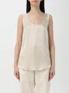 Brunello Cucinelli Reversible Stretch Silk Satin Top In Beige