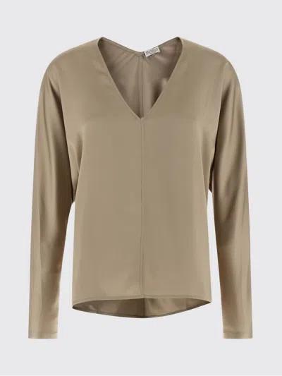 BRUNELLO CUCINELLI TOP BRUNELLO CUCINELLI WOMAN COLOR BEIGE,H63146022