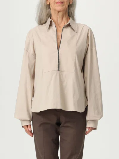 BRUNELLO CUCINELLI TOP BRUNELLO CUCINELLI WOMAN COLOR BEIGE,H20133022