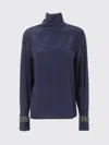 Brunello Cucinelli Turtle Neck Blouse In Blue
