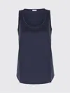 Brunello Cucinelli Silk Tank Top In Blue