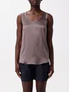 Brunello Cucinelli Silk-blend Tank Top In Brown