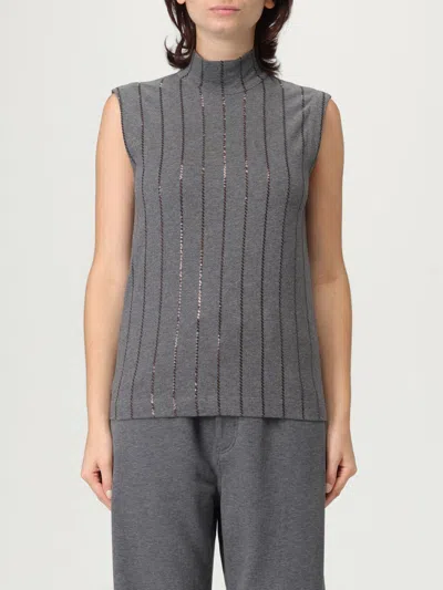 BRUNELLO CUCINELLI TOP BRUNELLO CUCINELLI WOMAN COLOR GREY,H18655020