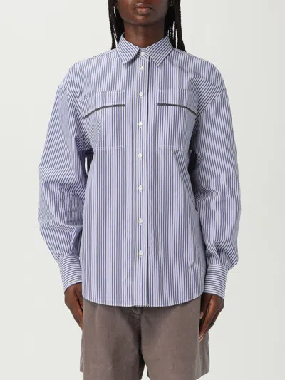 BRUNELLO CUCINELLI SHIRT BRUNELLO CUCINELLI WOMAN COLOR MULTICOLOR,G95670005