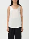 Brunello Cucinelli Stretch-silk Satin Reversible Tank Top In White