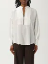 Brunello Cucinelli Monili Silk Blouse In White