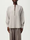 Brunello Cucinelli Women Silk Stretch Satin Blouse In Neutral
