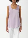 Brunello Cucinelli Silk Satin Reversible Tanktop In Violett
