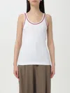 Brunello Cucinelli Monili-trim Stretch-cotton Tank Top In White