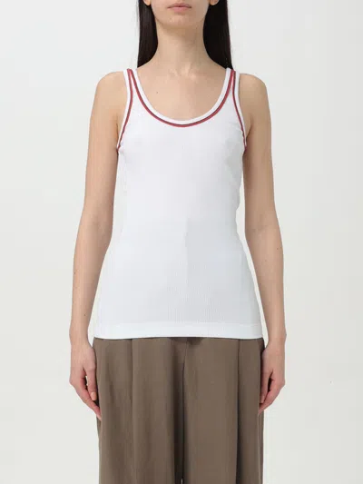 BRUNELLO CUCINELLI T-SHIRT BRUNELLO CUCINELLI WOMAN COLOR WHITE,G77467001