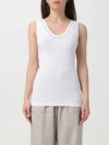 Brunello Cucinelli Monili Scoop-neck Flat Cotton Rib Tank Top In White