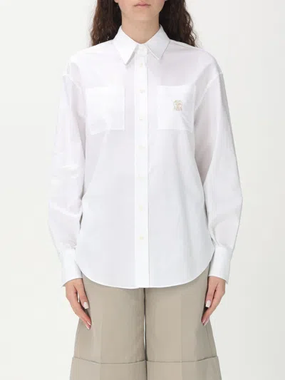 BRUNELLO CUCINELLI SHIRT BRUNELLO CUCINELLI WOMAN COLOR WHITE,G67007001
