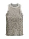 Brunello Cucinelli Sequins Top In Gray