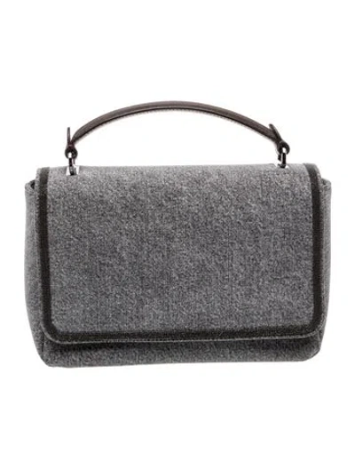 Pre-owned Brunello Cucinelli Top Handle Bag In Gray